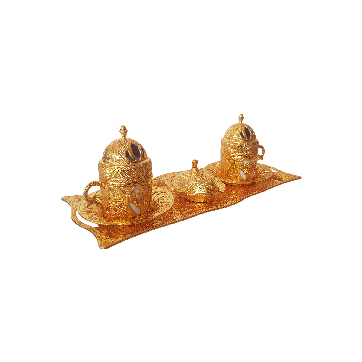 Traditional Turkish coffee set with Dafin model 04