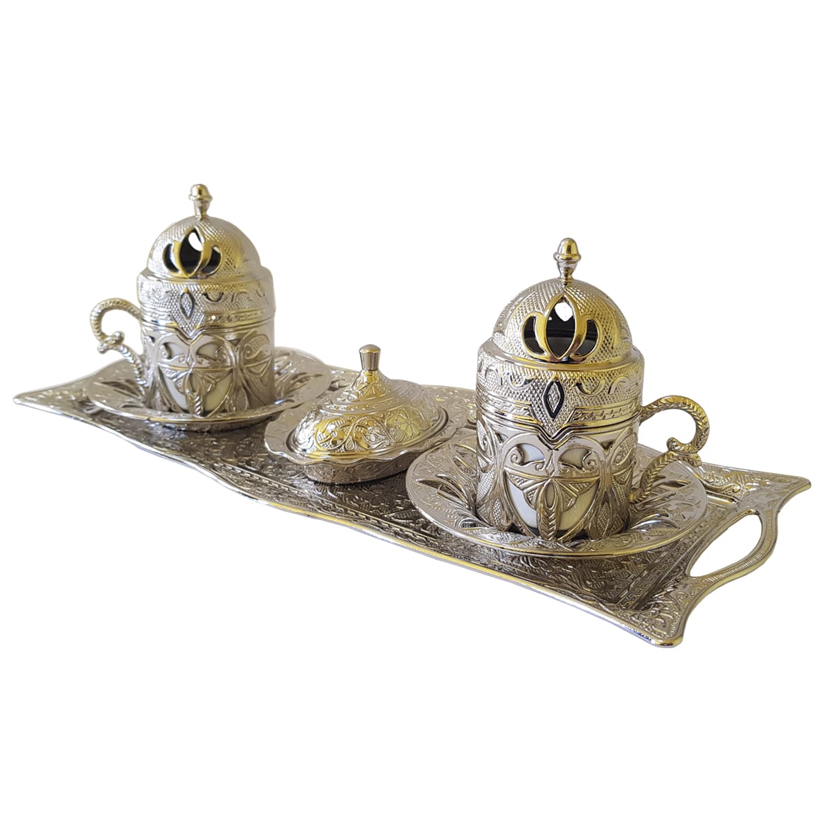 Traditional Turkish coffee set with Dafin model 5